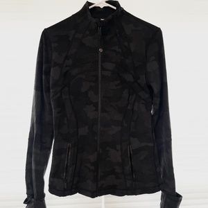 Lululemon Black and Grey Camo Workout Jacket